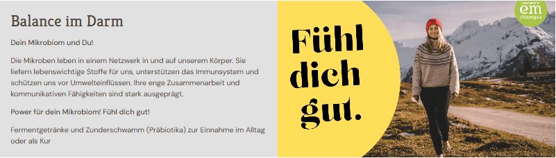 Balance in Darm mit effektiven Mikroorganismen (EM)